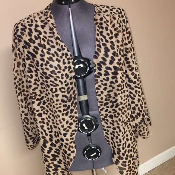 Faded Glory Tops - Leopard print open front plus cardigan XL 16/18